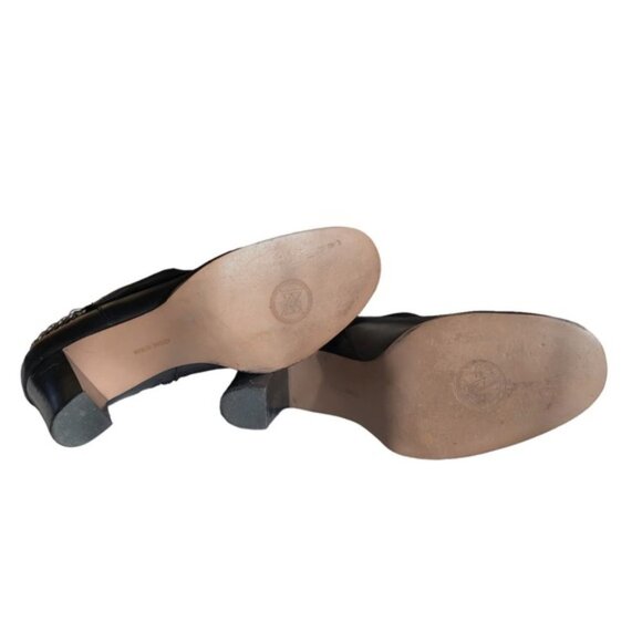 Adrienne Vittadini Clarine Ankle Boot Size 10 Heel Leather Chain - Picture 9 of 12